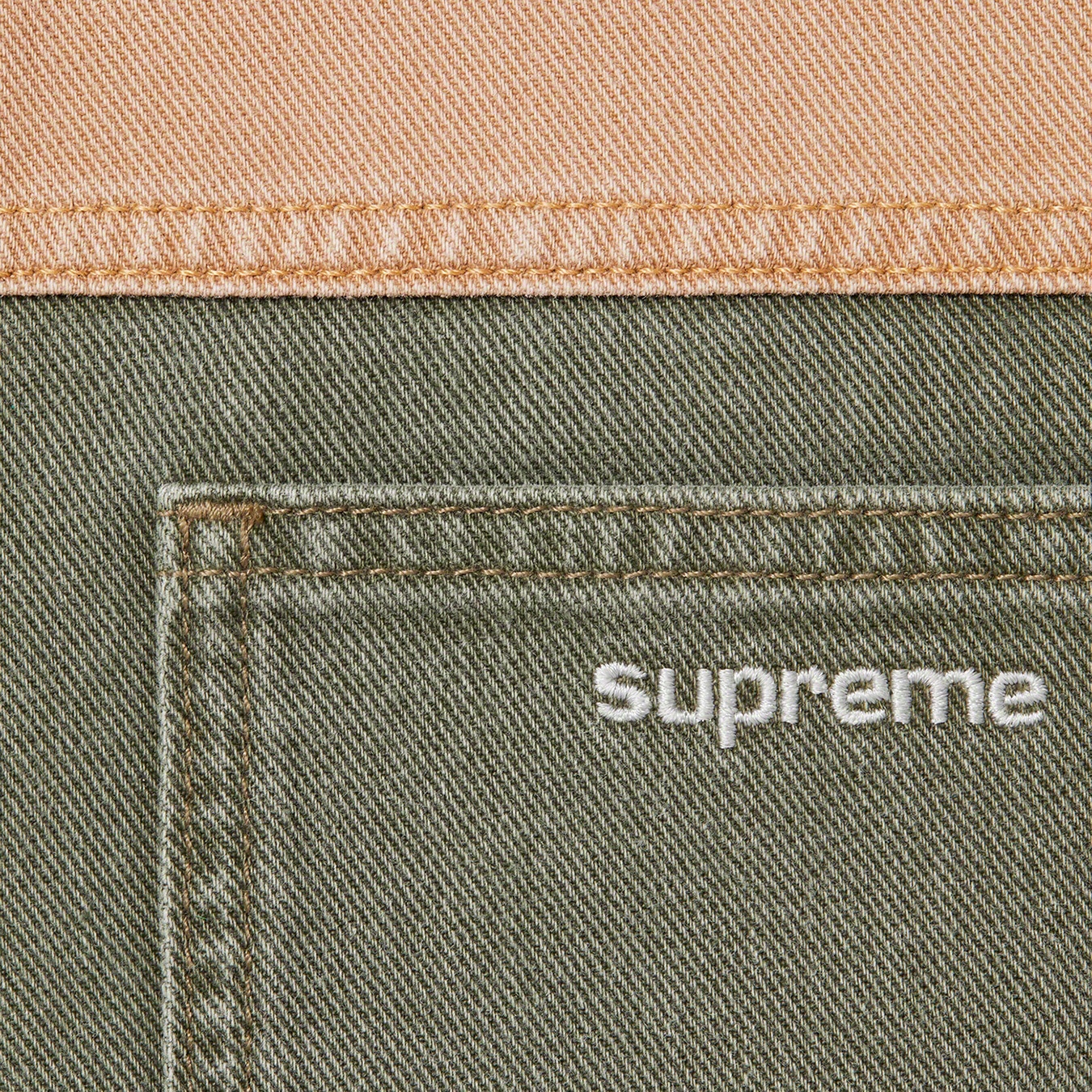 2-Tone Paneled Denim Jacket view 5